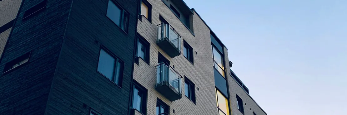 Modern apartment block building