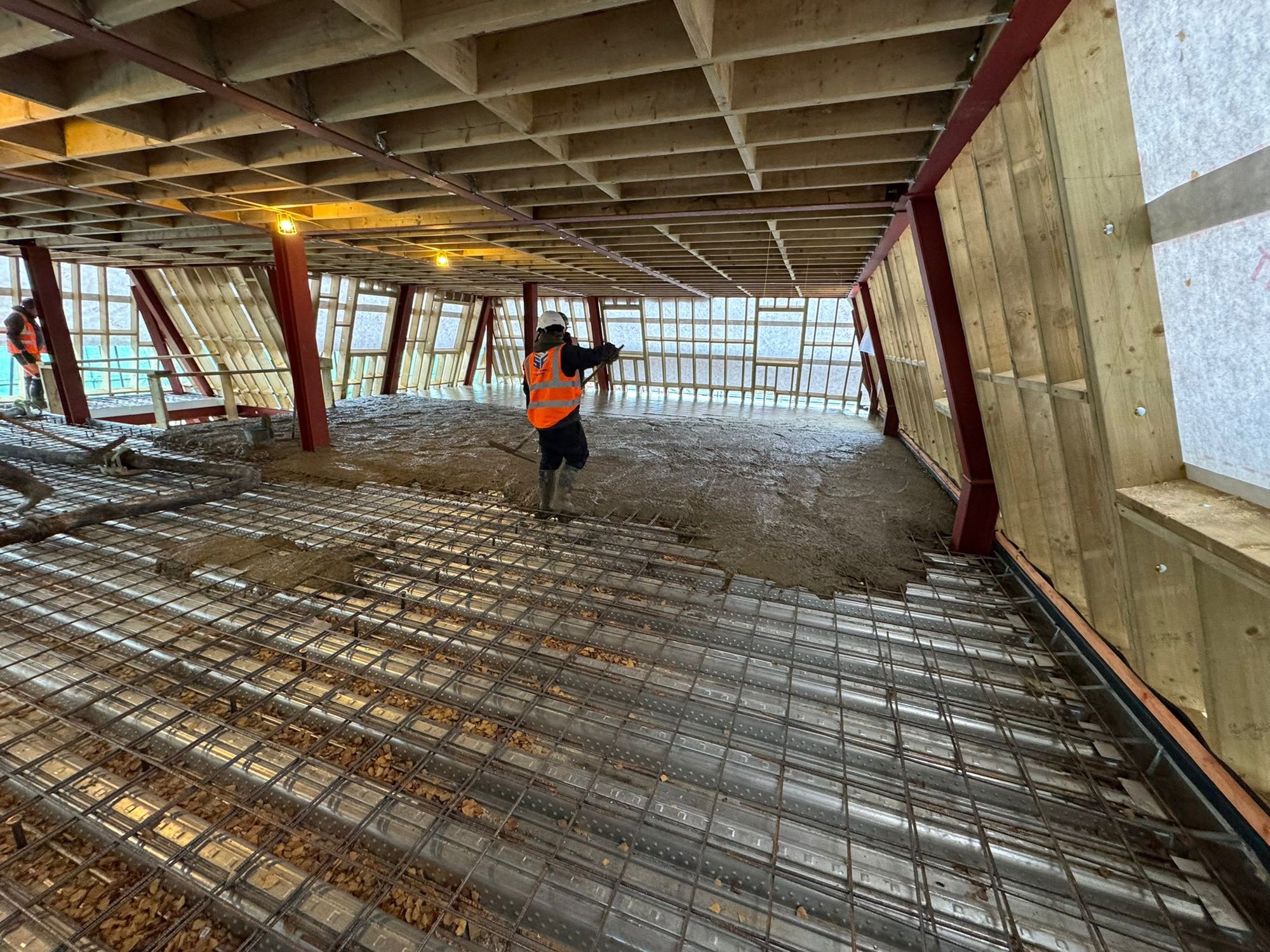 Automotive House new floor structure under construction
