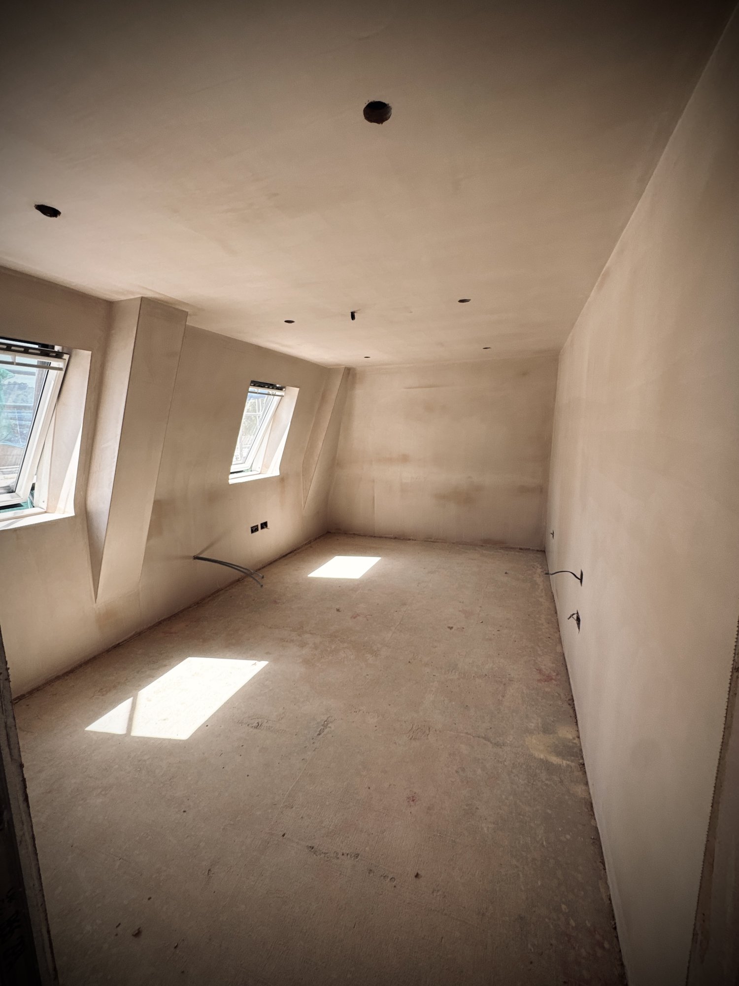 Automotive House apartment plastered and ready for finishes