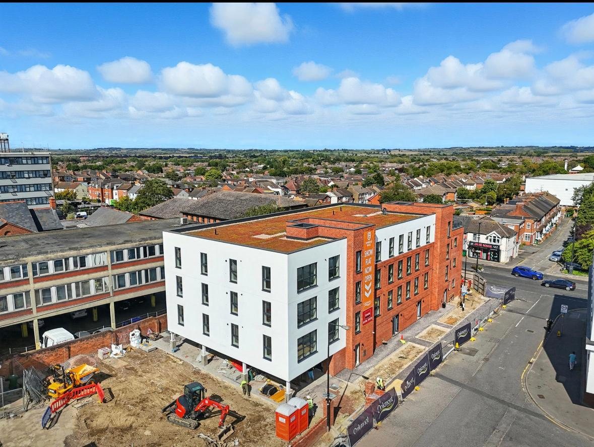 Cambridge Place, Aylesbury, completed development from above