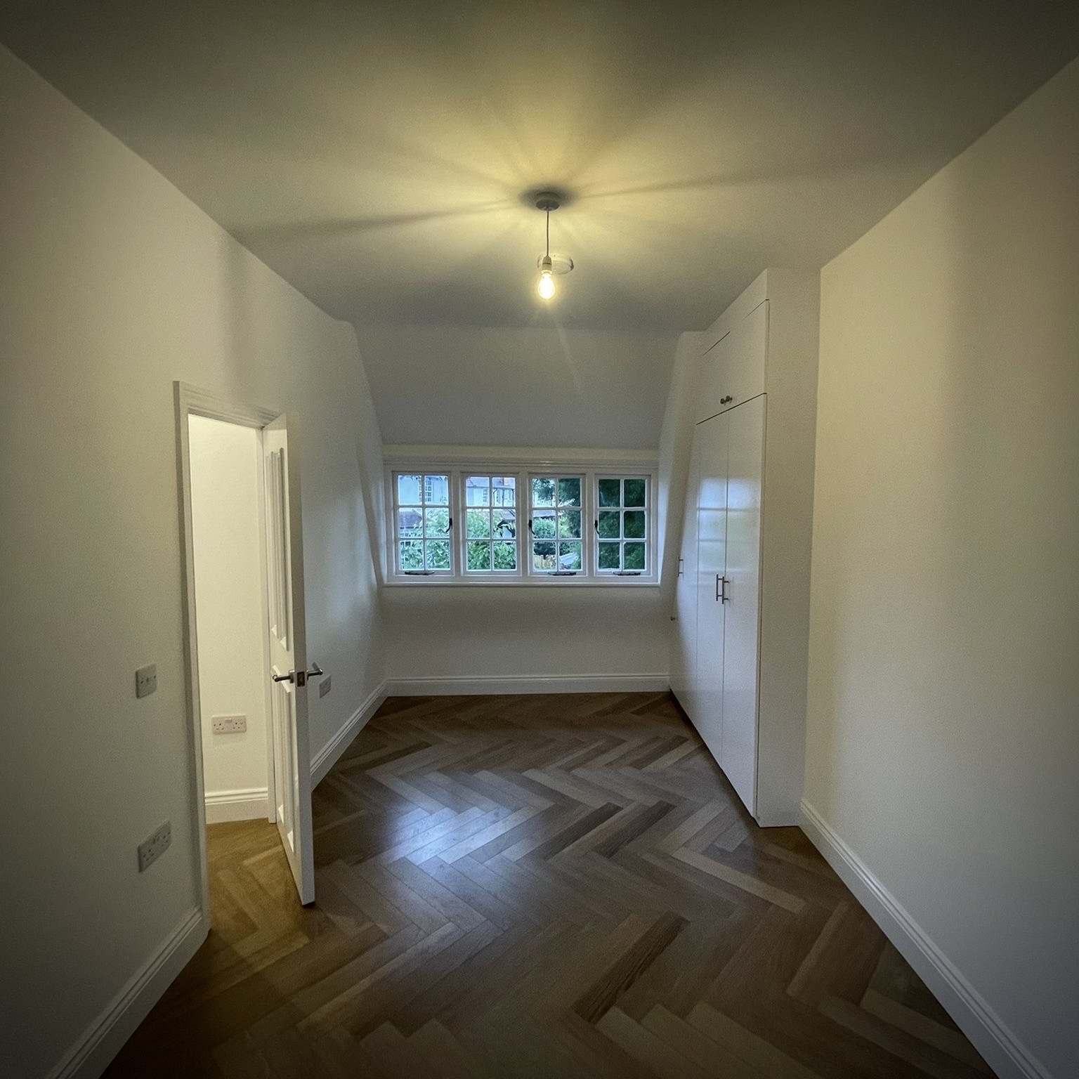 Living room with feature fireplace