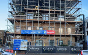 The Exchange scaffolding
