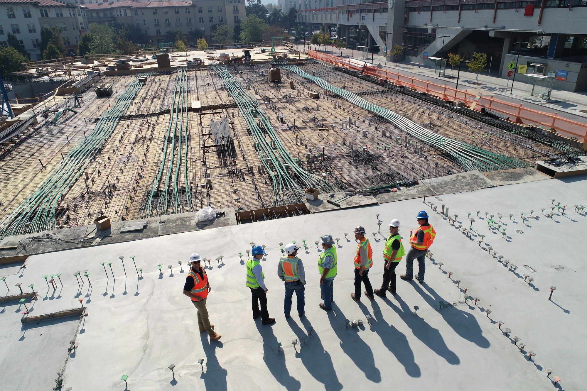 Foundation groundworks with steel reinforcement