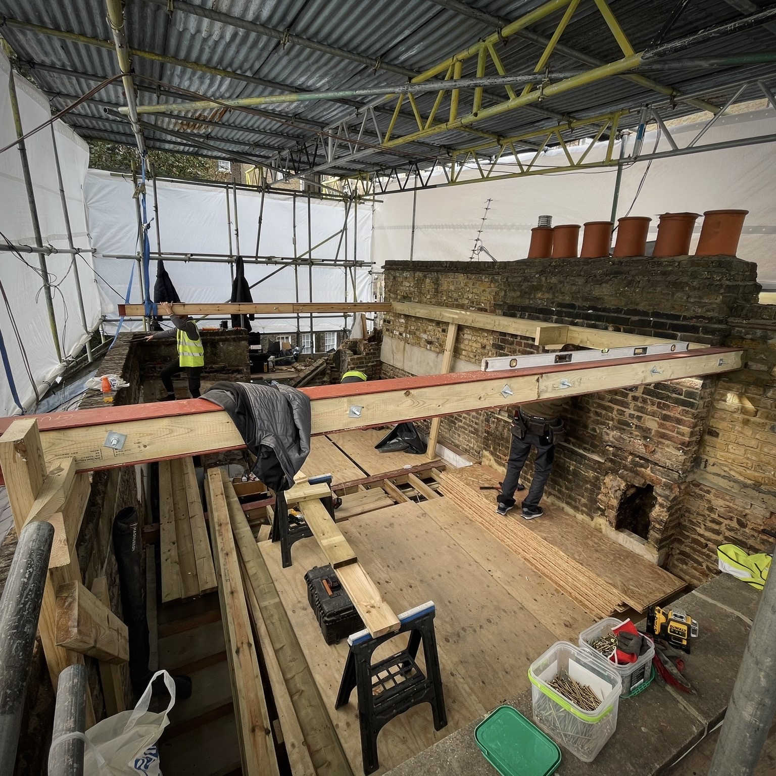 Pimlico loft structural timber and steel works