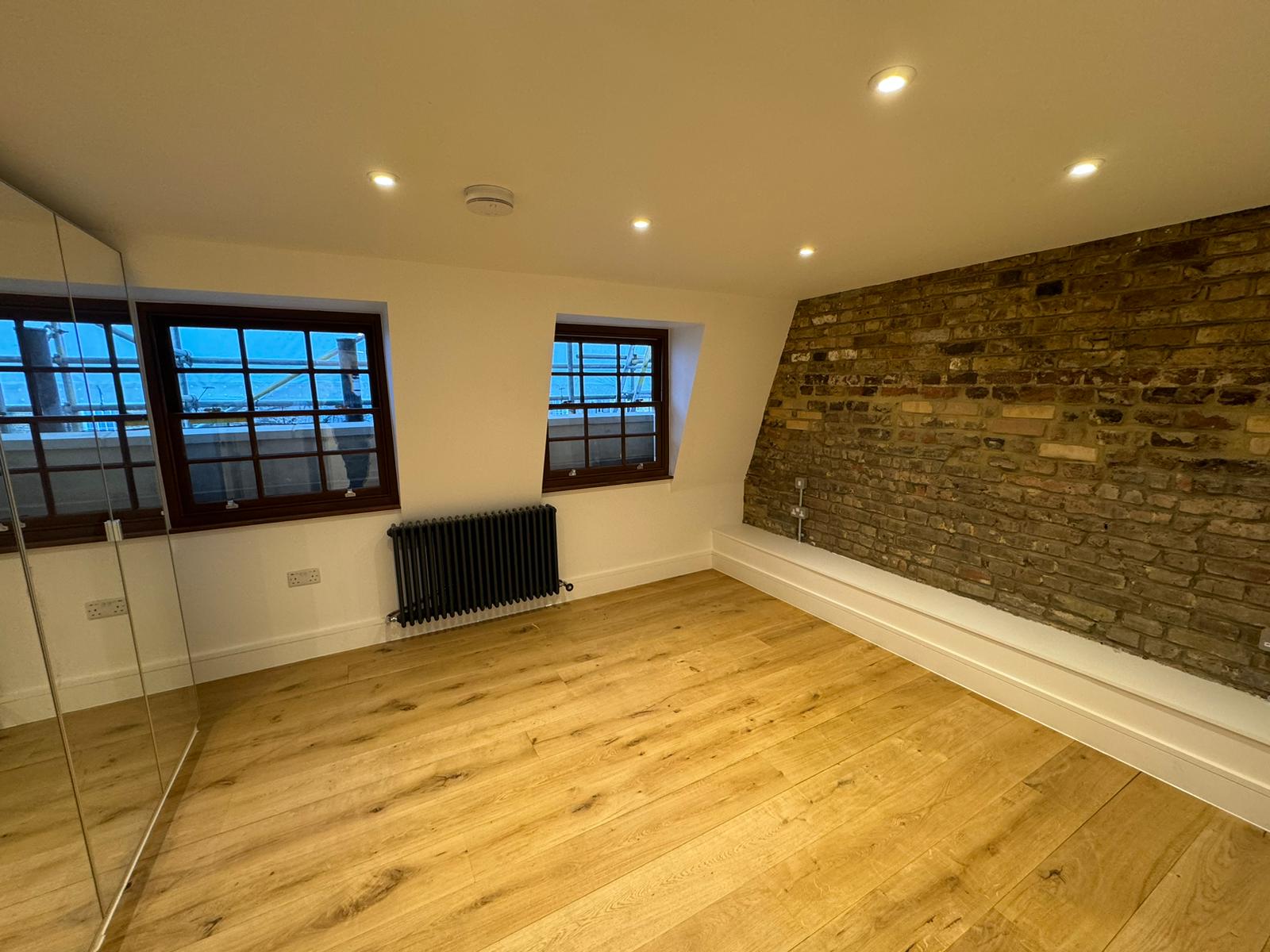 Finished loft bedroom