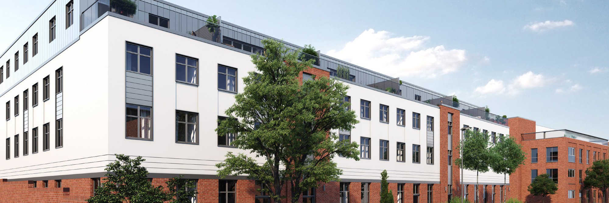 Completed residential development exterior