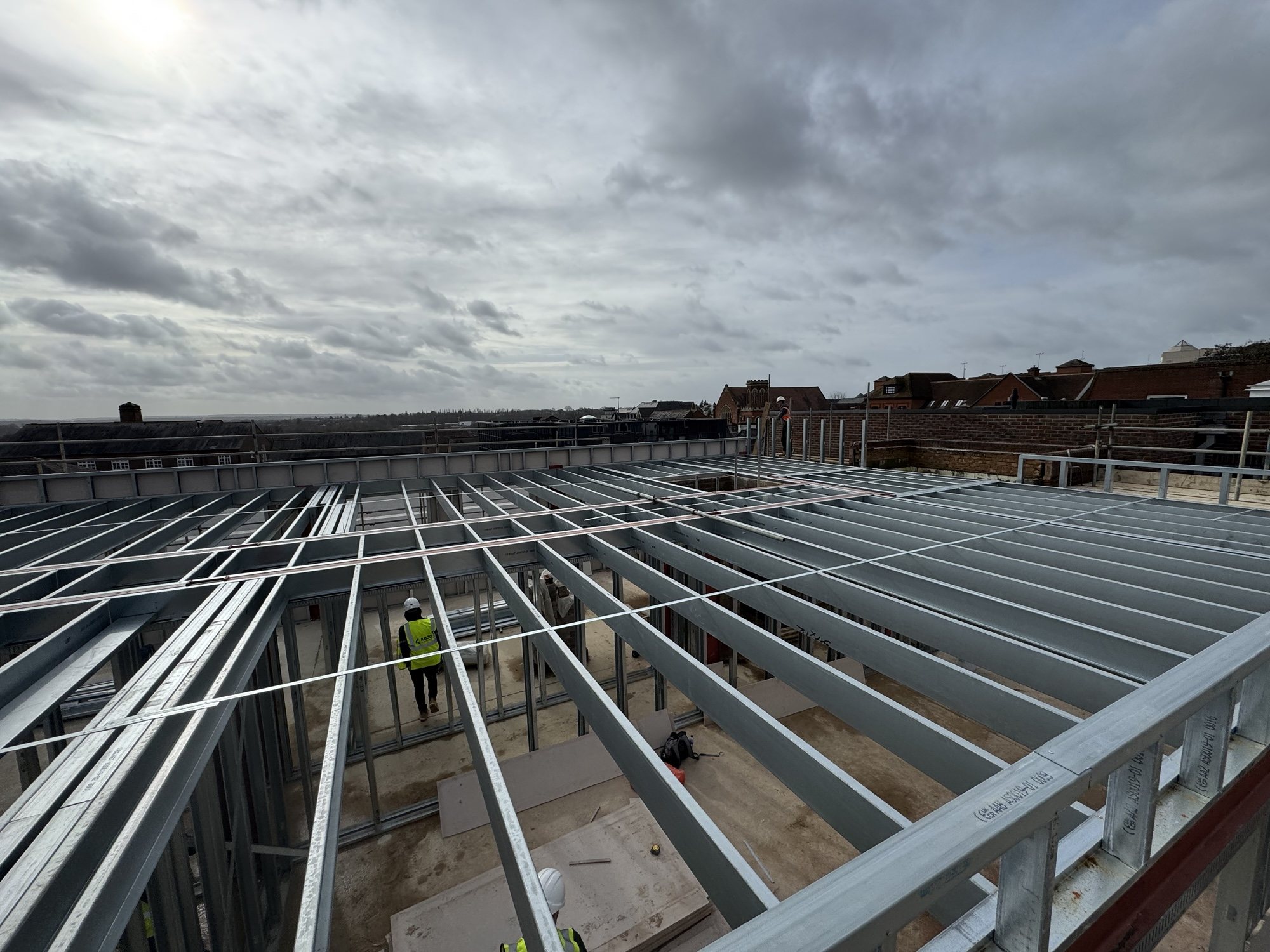 Tonman House SFS floor framing taking shape